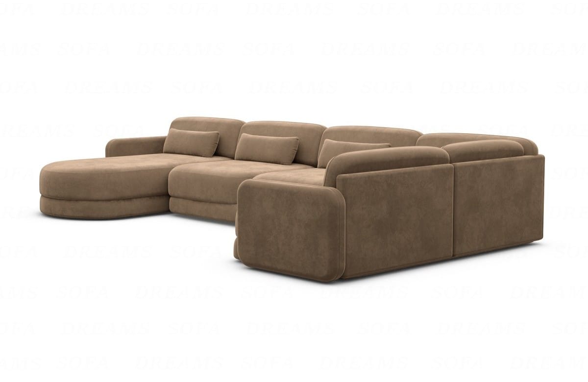 Polster Wohnlandschaft Valencia U-Form Braun