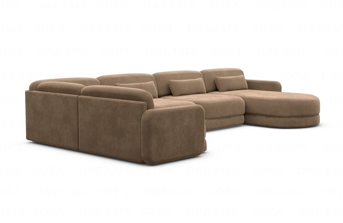 Polster Wohnlandschaft Valencia U-Form Braun