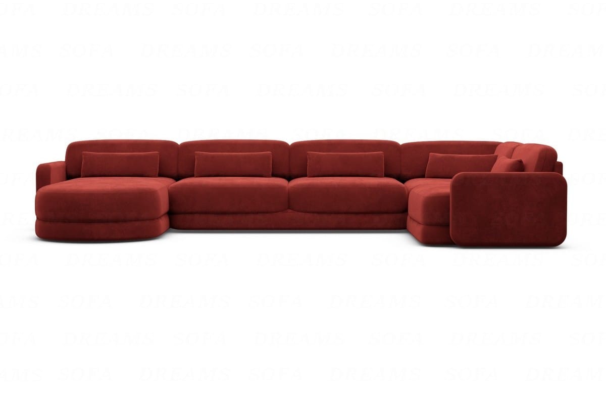 Polster Wohnlandschaft Valencia U-Form Rot