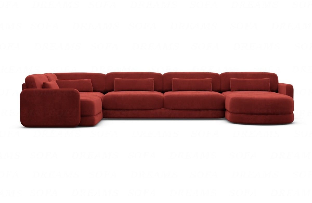 Polster Wohnlandschaft Valencia U-Form Rot