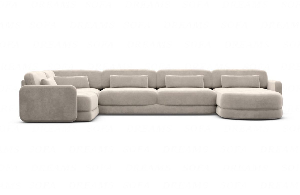 Polster Wohnlandschaft Valencia U-Form Sand
