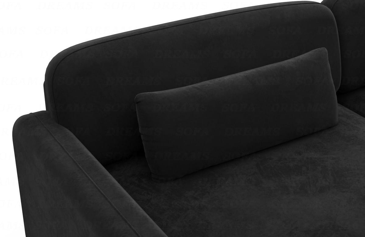 Polster Wohnlandschaft Valencia U-Form Schwarz