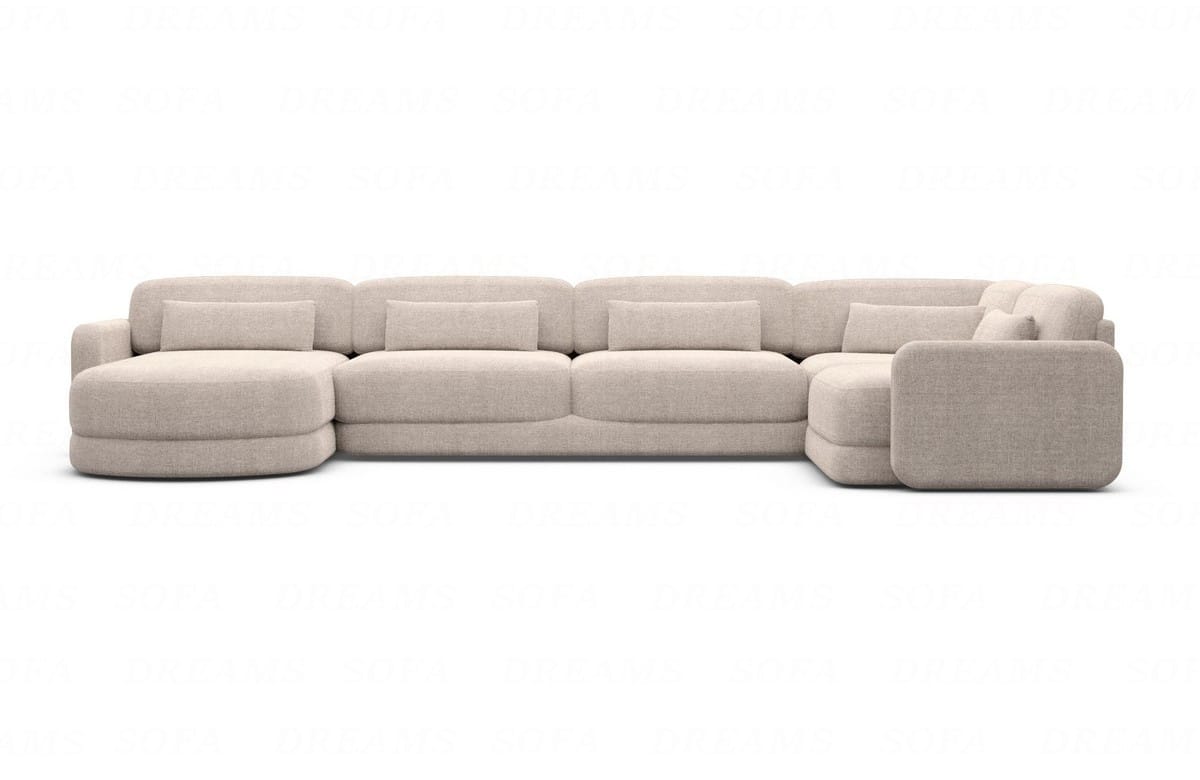 Polster Wohnlandschaft Valencia U-Form Beige