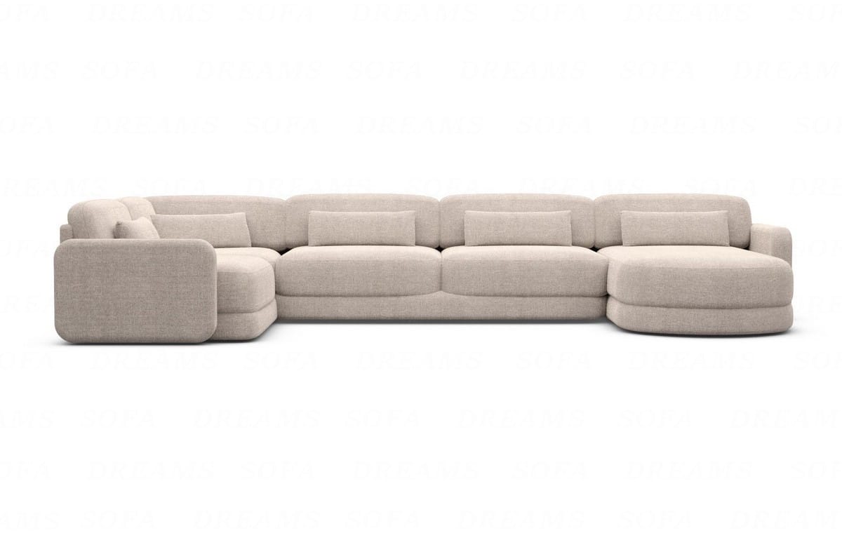 Polster Wohnlandschaft Valencia U-Form Beige