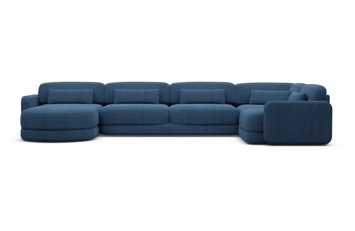 Polster Wohnlandschaft Valencia U-Form Blau