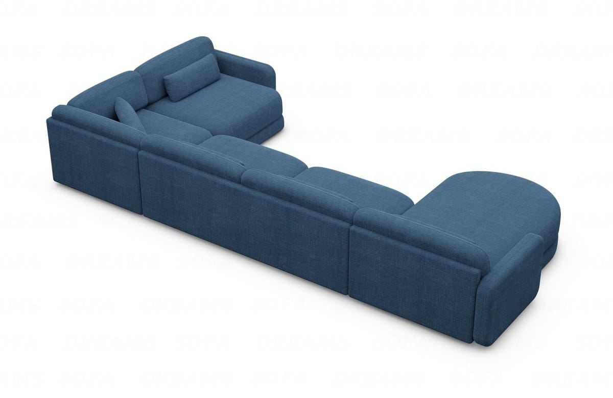 Polster Wohnlandschaft Valencia U-Form Blau