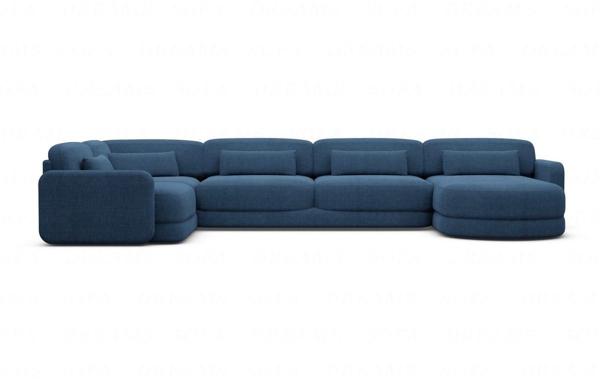 Polster Wohnlandschaft Valencia U-Form Blau
