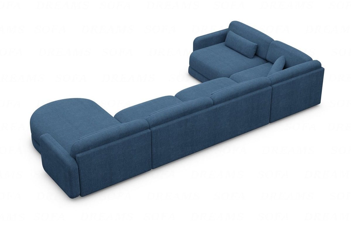 Polster Wohnlandschaft Valencia U-Form Blau