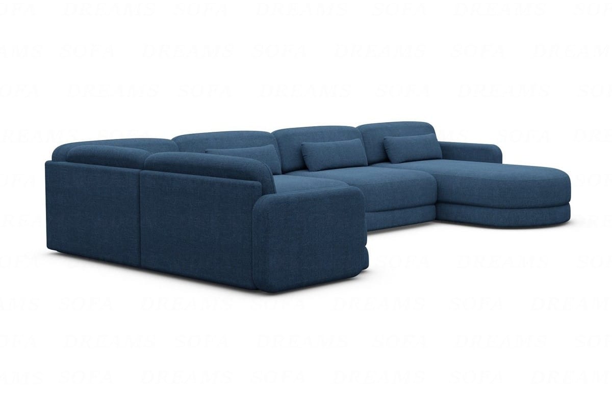 Polster Wohnlandschaft Valencia U-Form Blau