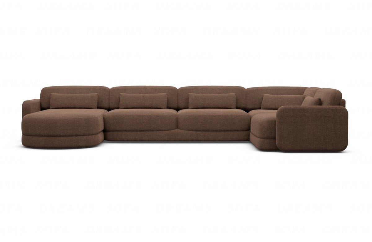 Polster Wohnlandschaft Valencia U-Form Braun