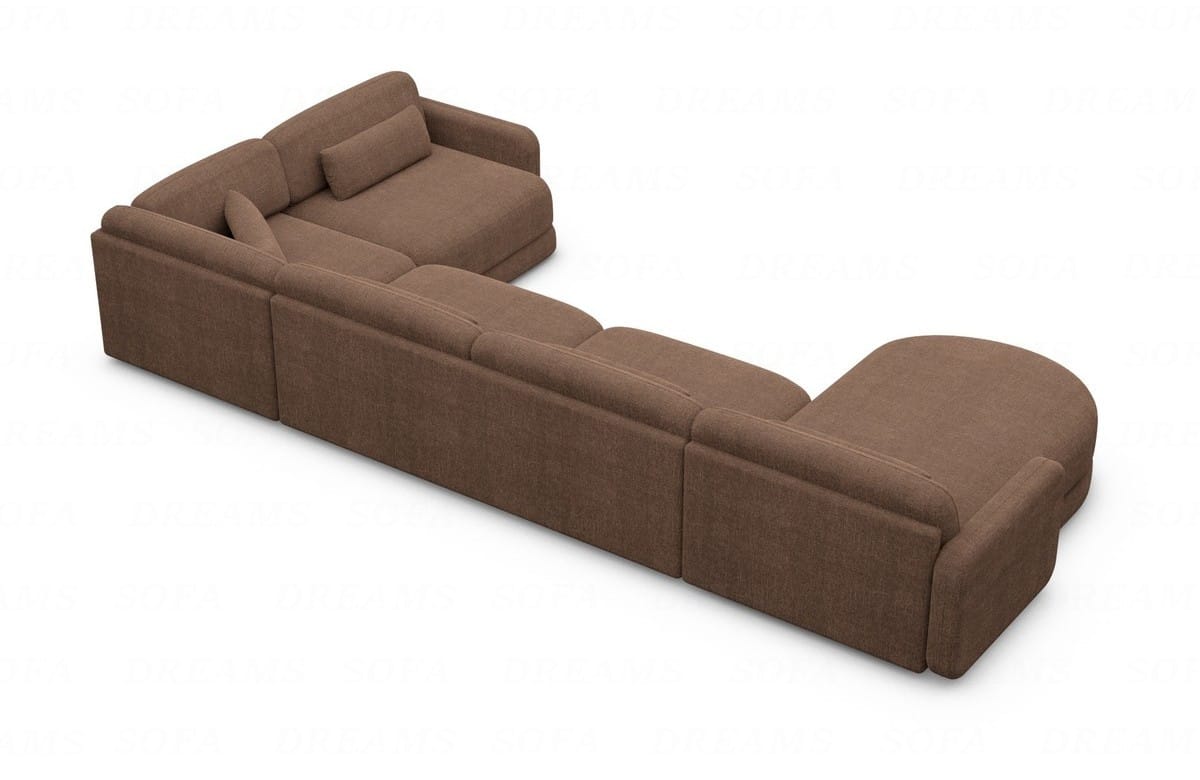 Polster Wohnlandschaft Valencia U-Form Braun