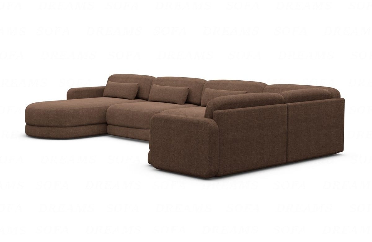 Polster Wohnlandschaft Valencia U-Form Braun