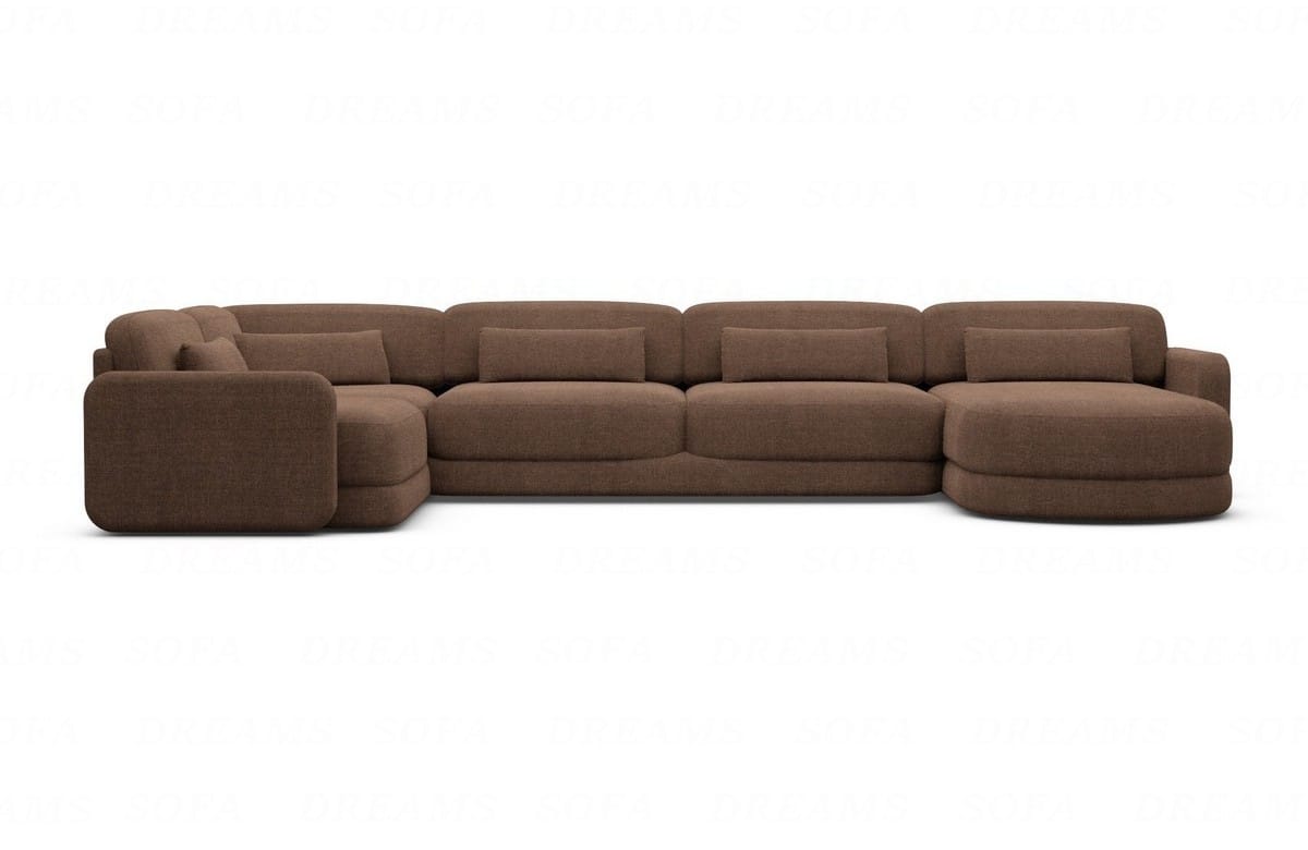 Polster Wohnlandschaft Valencia U-Form Braun