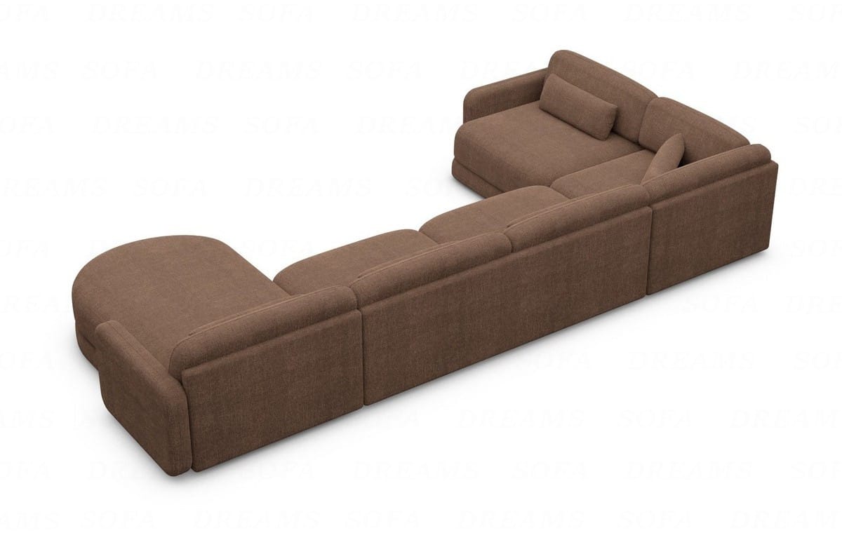 Polster Wohnlandschaft Valencia U-Form Braun