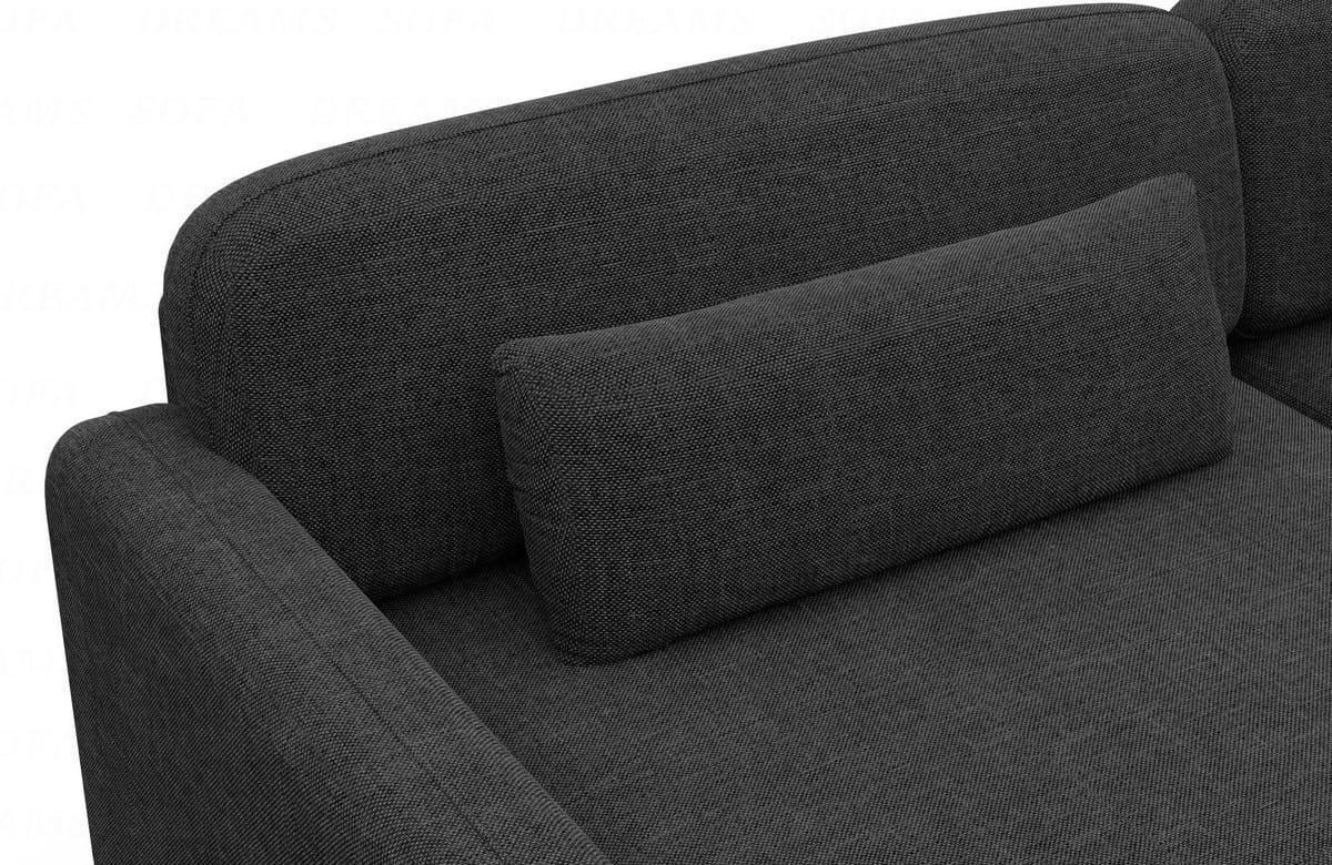 Polster Wohnlandschaft Valencia U-Form Schwarz
