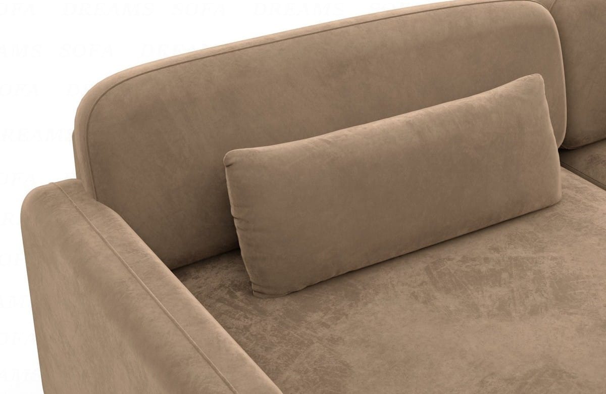 Wohnlandschaft Valencia XXL U-Form in Stoff Braun
