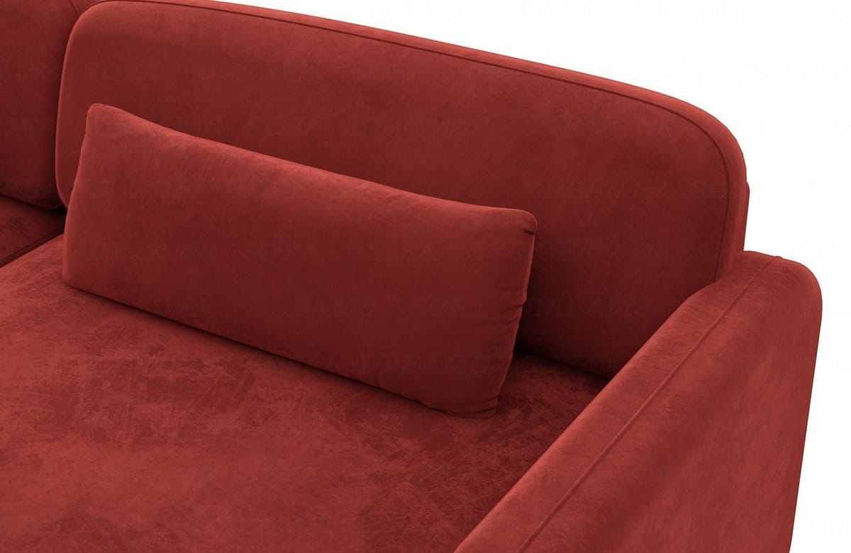 Wohnlandschaft Valencia XXL U-Form in Stoff Rot