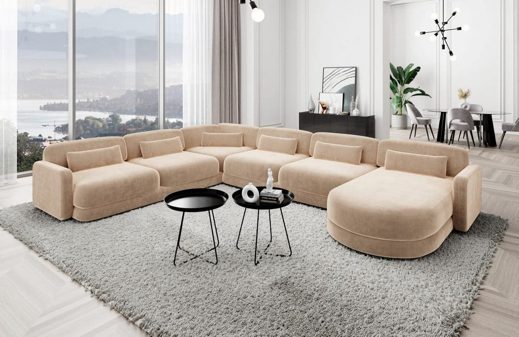 Wohnlandschaft Valencia XXL in Stoff