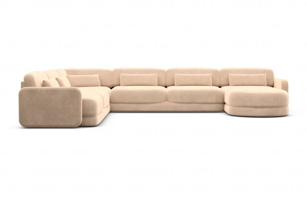 Wohnlandschaft Valencia XXL in Stoff beige