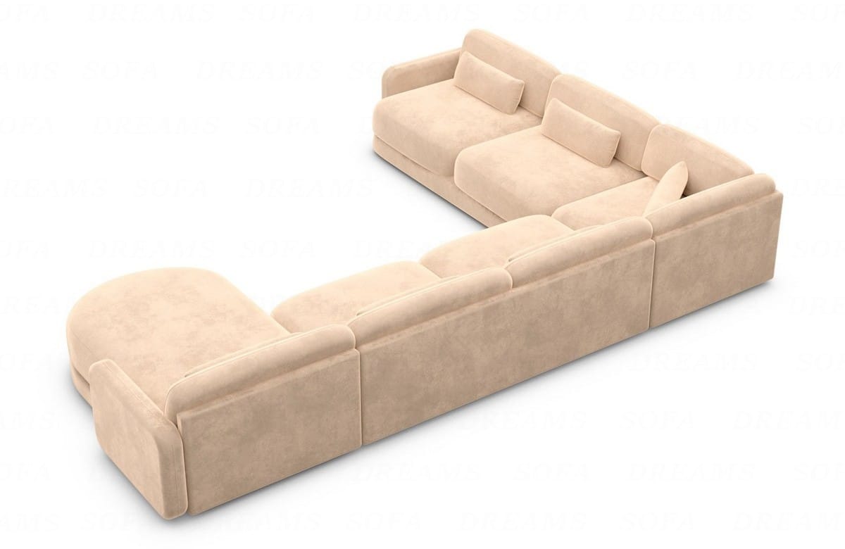 Wohnlandschaft Valencia XXL in Stoff beige