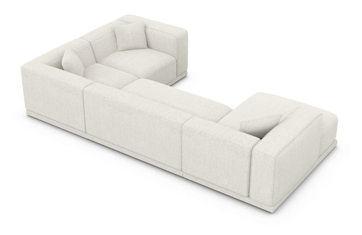 Stoff Wohnlandschaft Merida U-Form Pearl