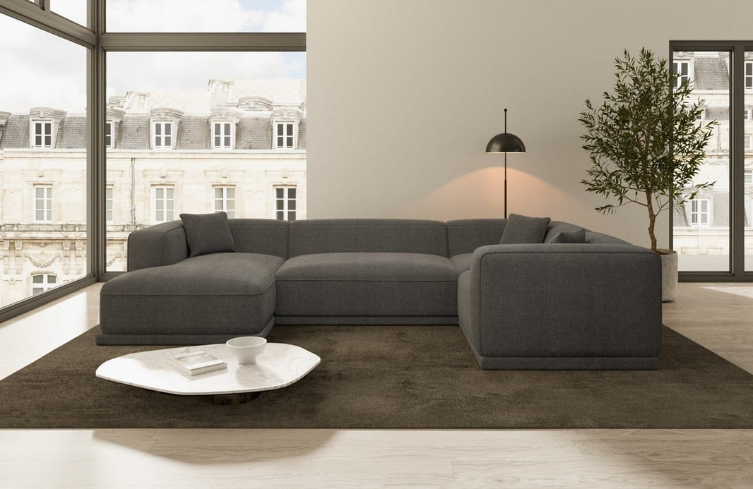 Stoff Wohnlandschaft Merida U-Form