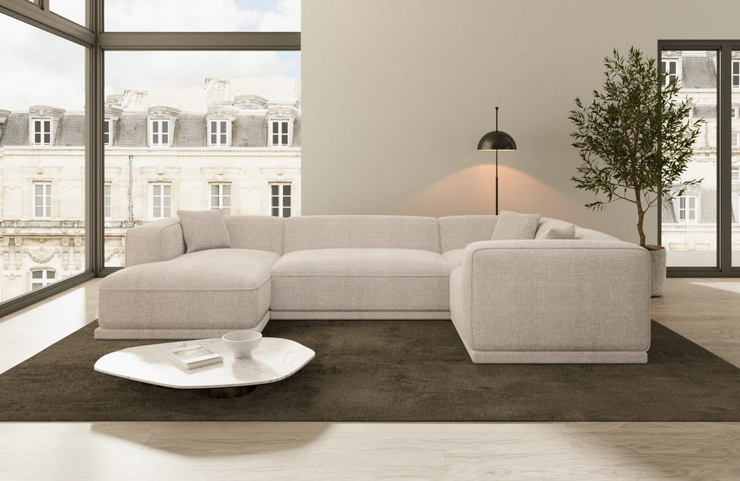 Stoff Wohnlandschaft Merida U-Form