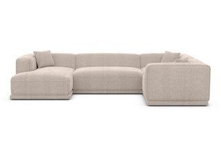 Stoff Wohnlandschaft Merida U-Form Beige
