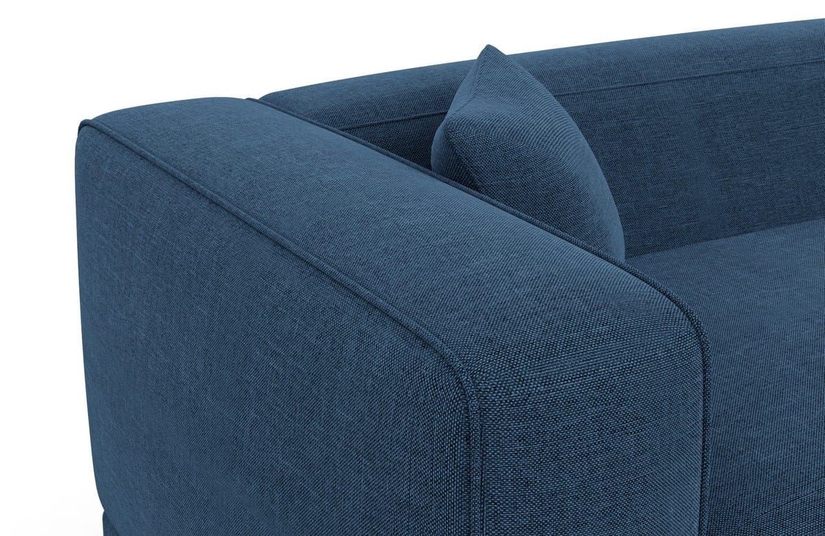 Stoff Wohnlandschaft Merida U-Form Blau