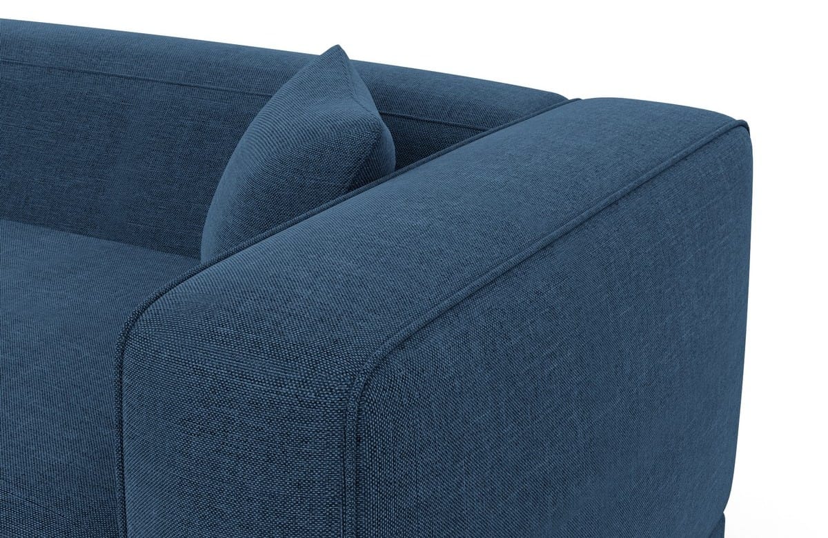 Stoff Wohnlandschaft Merida U-Form blau