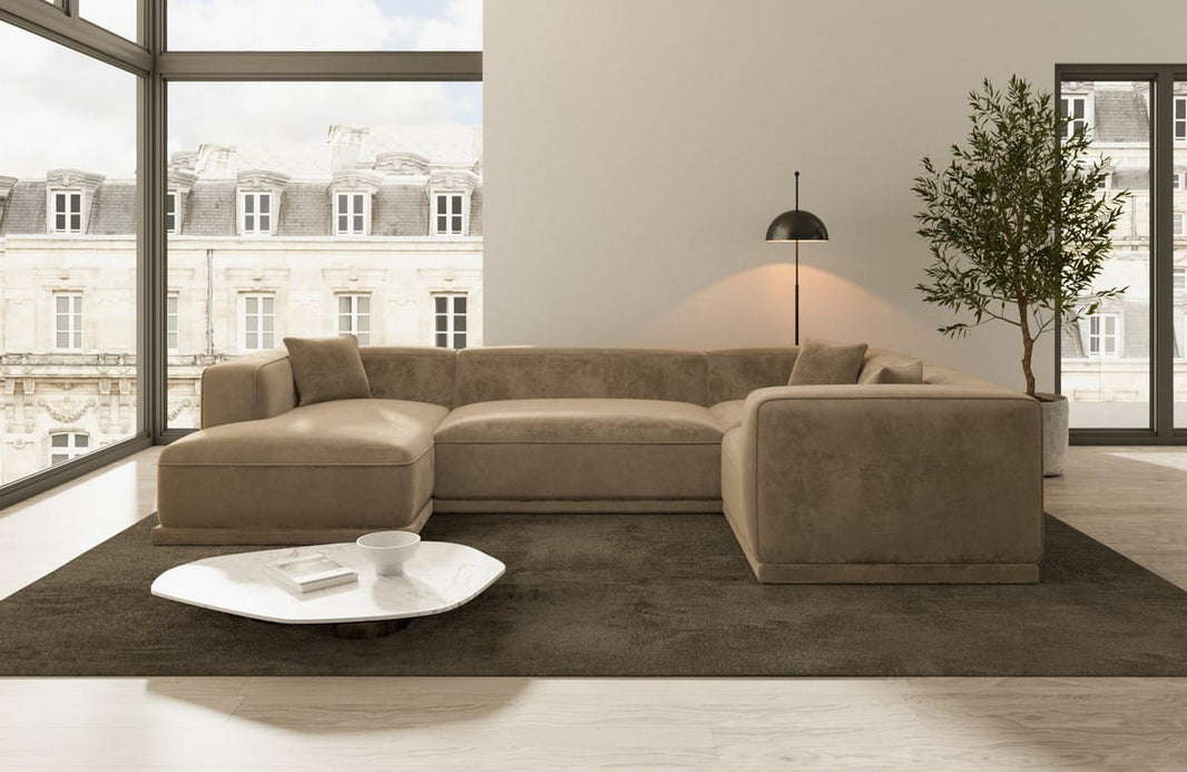 Stoff Wohnlandschaft Merida U-Form