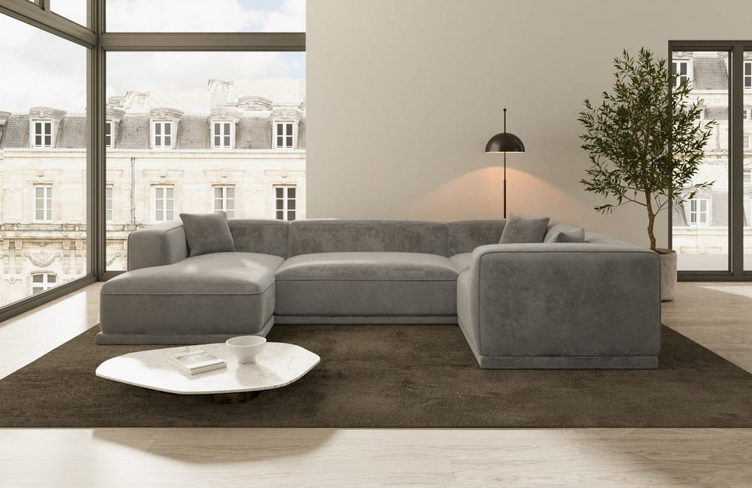 Stoff Wohnlandschaft Merida U-Form