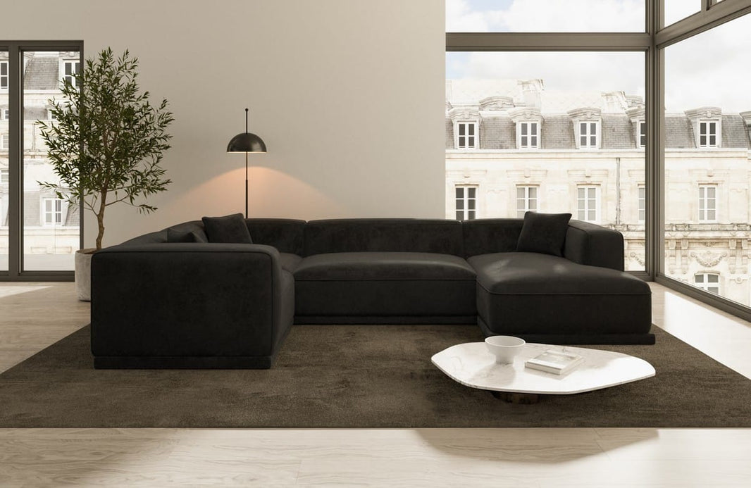 Stoff Wohnlandschaft Merida U-Form