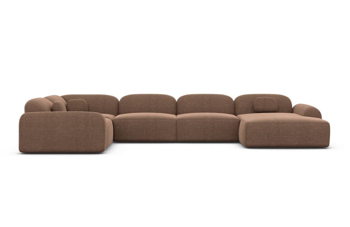 Polster Wohnlandschaft Barcelona U-Form Braun