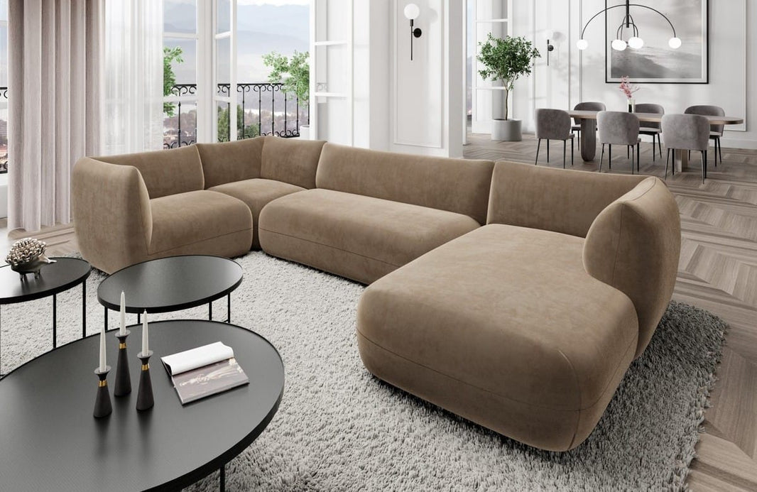 Stoff Wohnlandschaft Madrid U-Form