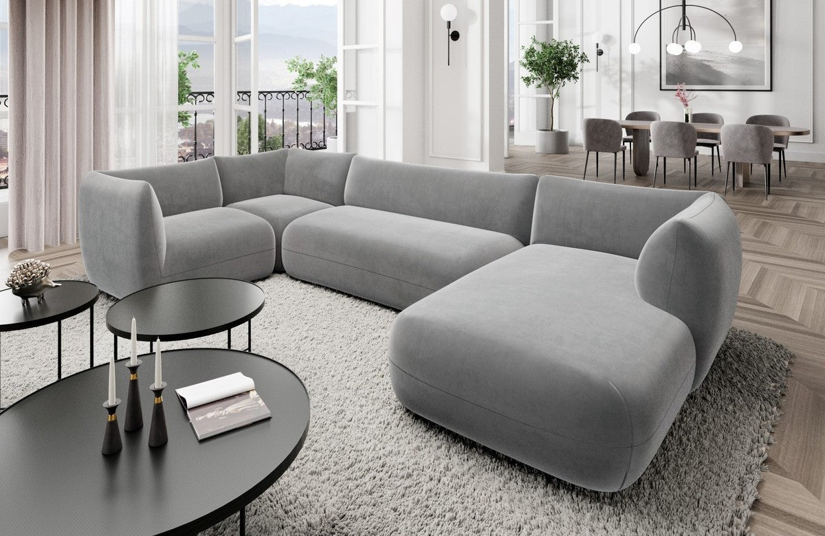 Wohnlandschaft Madrid U-Form Stoff