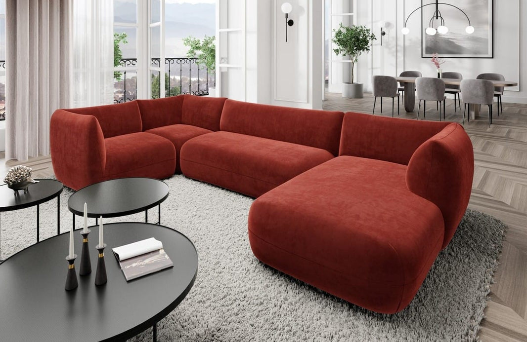 Stoff Wohnlandschaft Madrid U-Form
