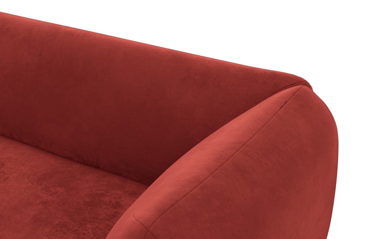 Stoff Wohnlandschaft Madrid U-Form Rot
