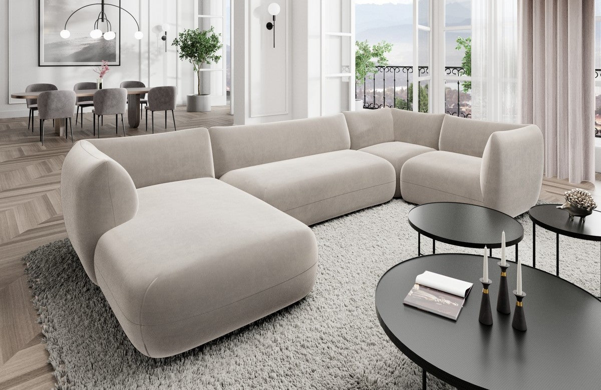 Wohnlandschaft Madrid U-Form Stoff