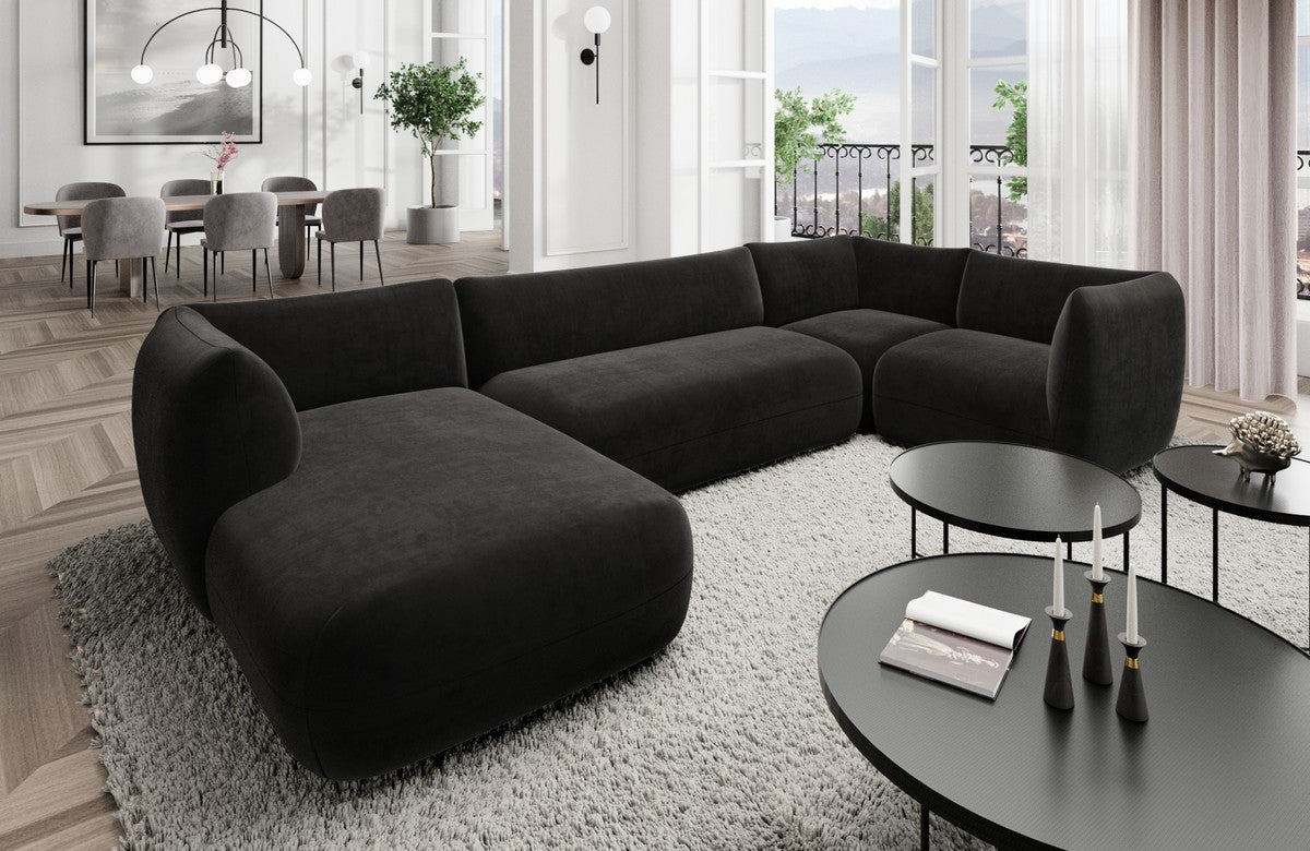 Wohnlandschaft Madrid U-Form Stoff