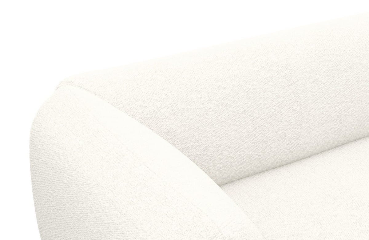 Stoff Wohnlandschaft Madrid U-Form Weiß
