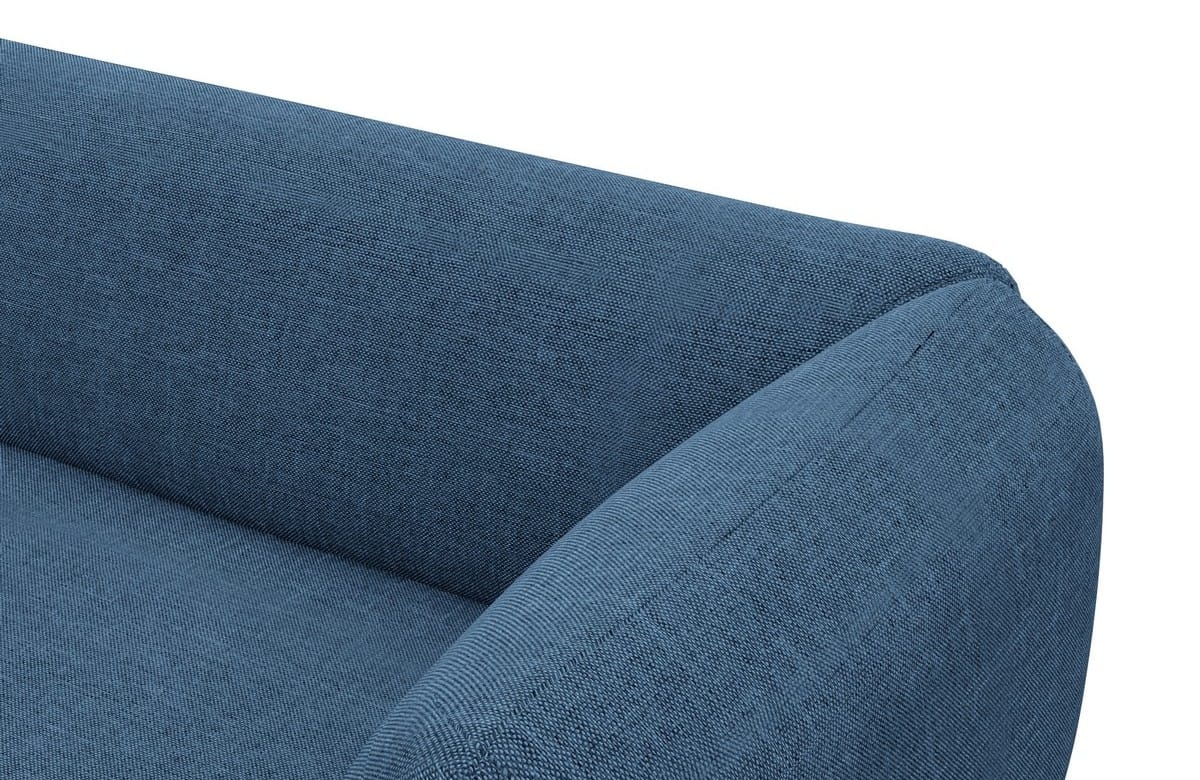 Stoff Wohnlandschaft Madrid U-Form Blau