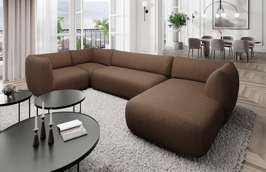 Stoff Wohnlandschaft Madrid U-Form