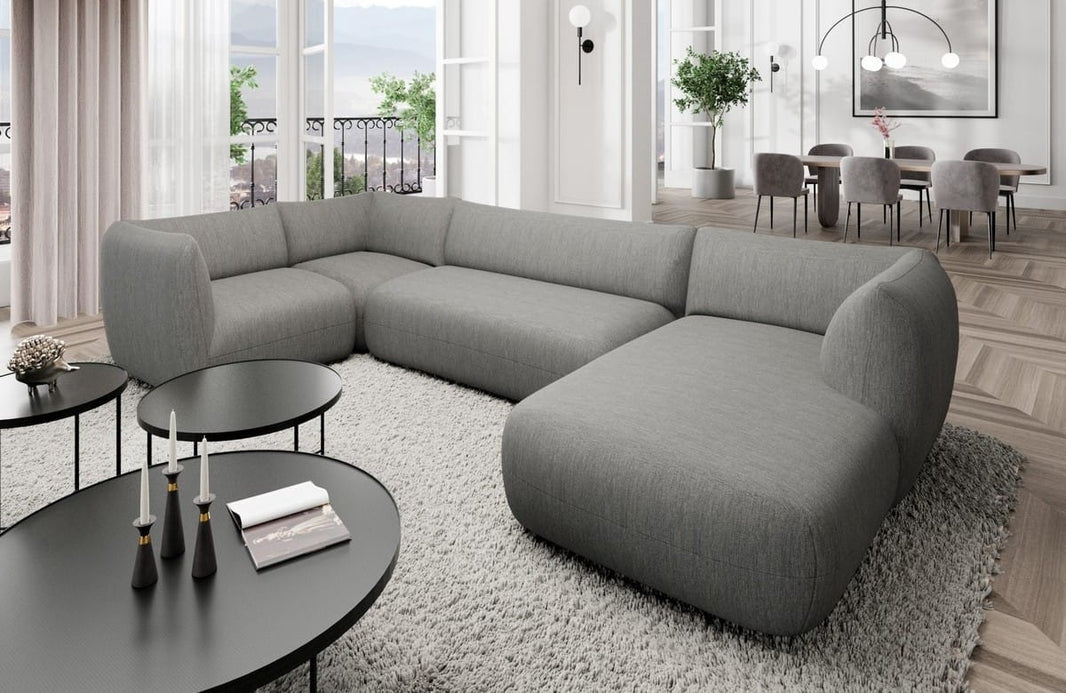 Stoff Wohnlandschaft Madrid U-Form
