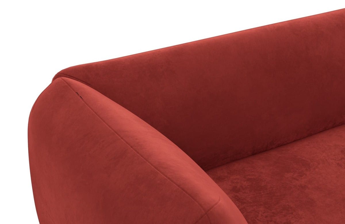 XXL Wohnlandschaft Madrid U-Form aus Stoff Rot