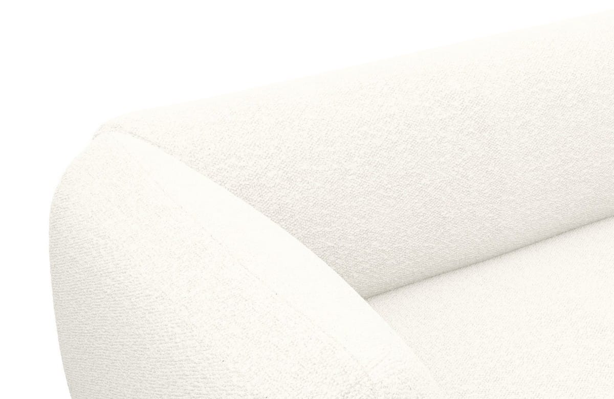 XXL Wohnlandschaft Madrid U-Form aus Stoff Weiß