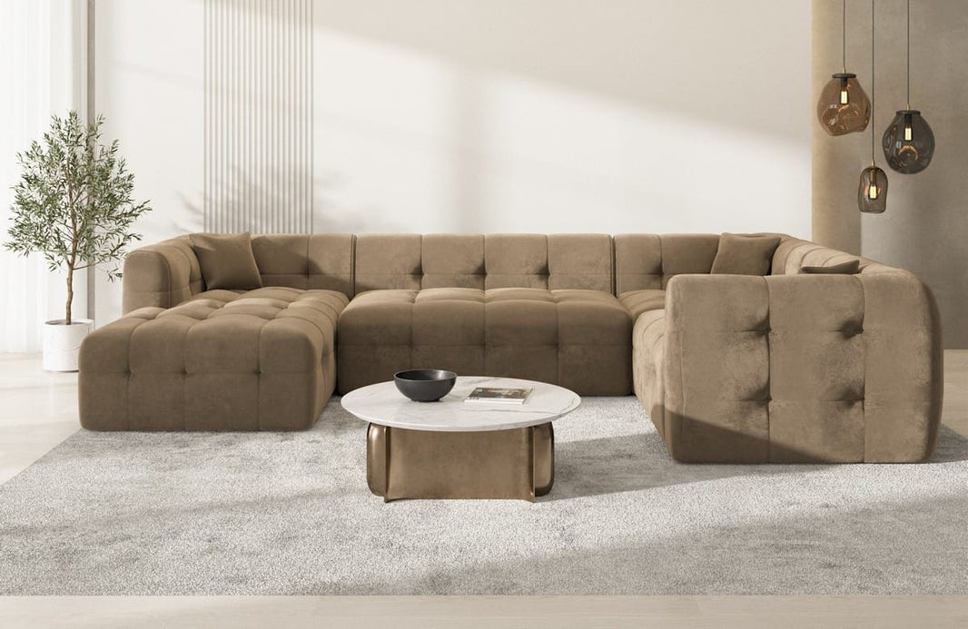 Couchlandschaft Sevilla U-Form in Stoff