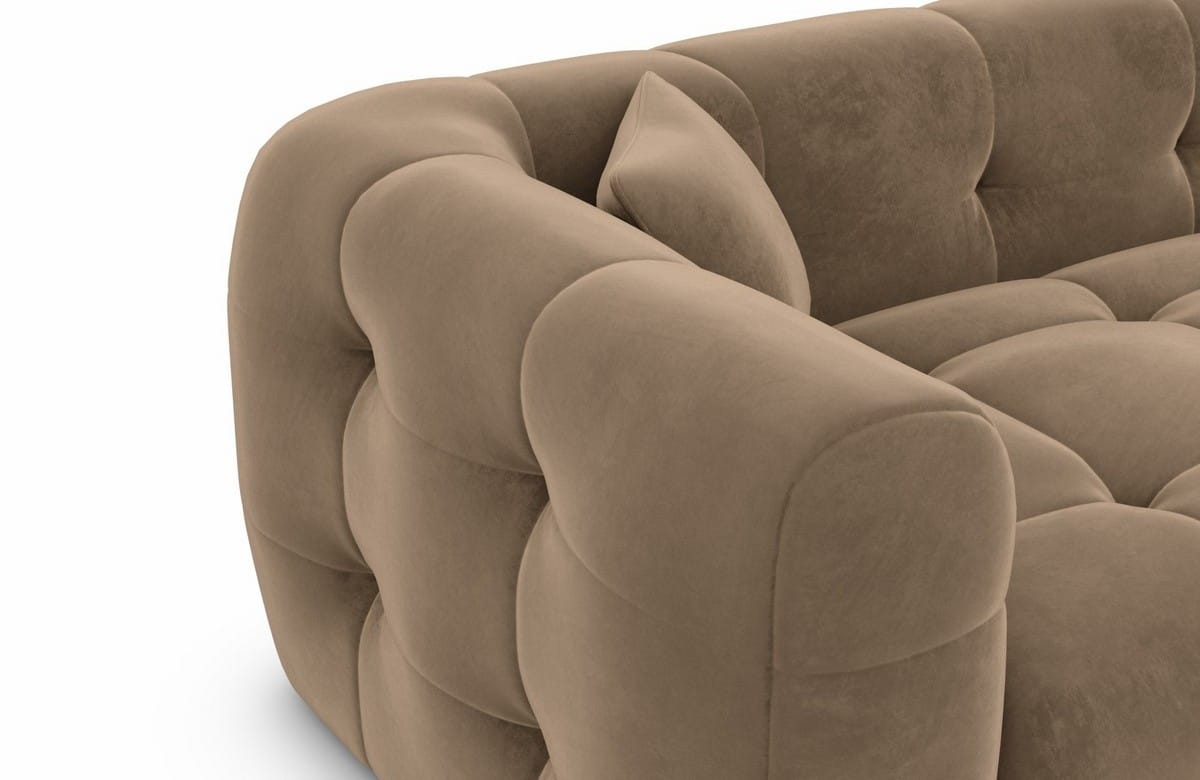Couchlandschaft Sevilla U-Form in Stoff Braun