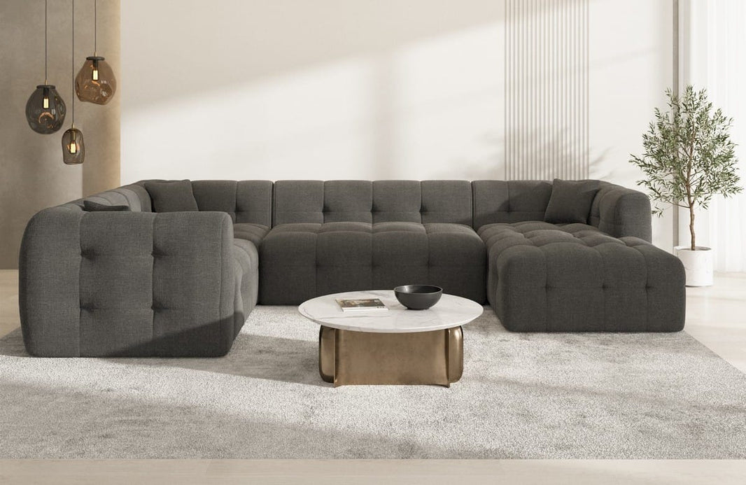 Couchlandschaft Sevilla U-Form in Stoff