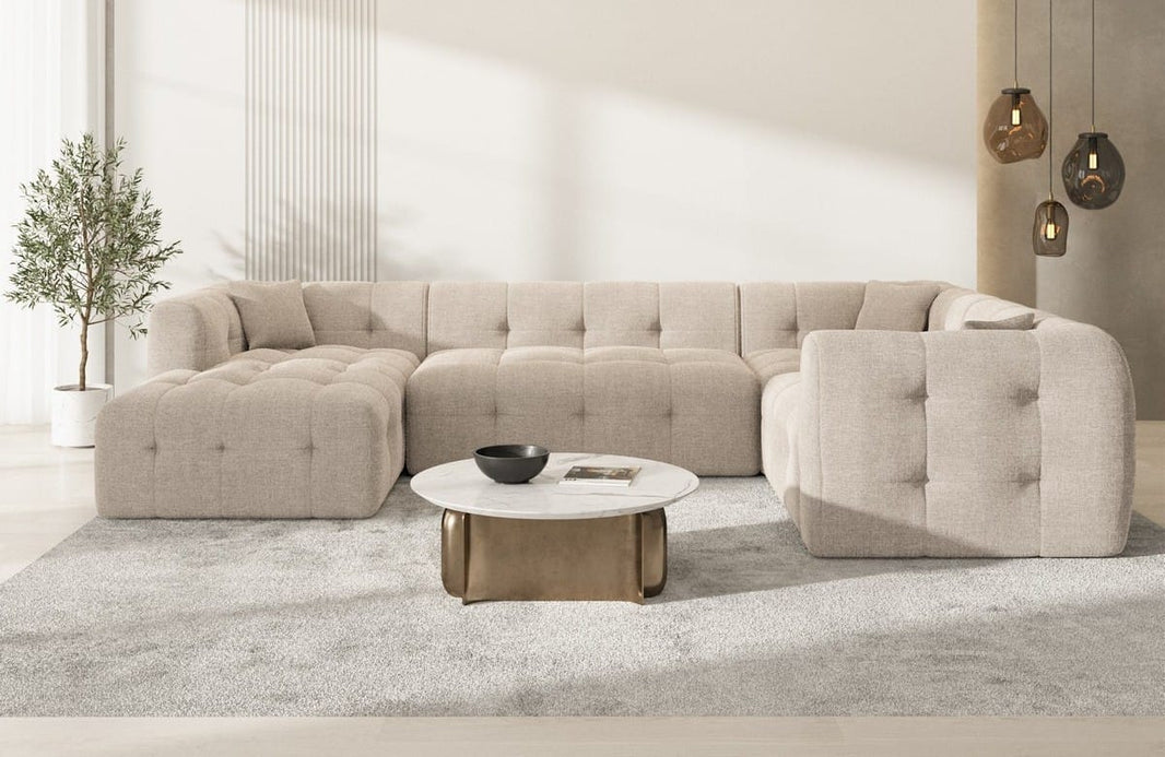 Couchlandschaft Sevilla U-Form in Stoff